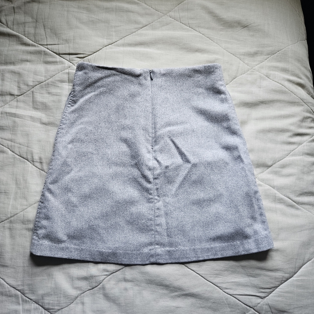 WILFRED Essonne Skirt Wool Cashmere Italy Light Grey Size 4 Aritzia - Picture 6 of 9